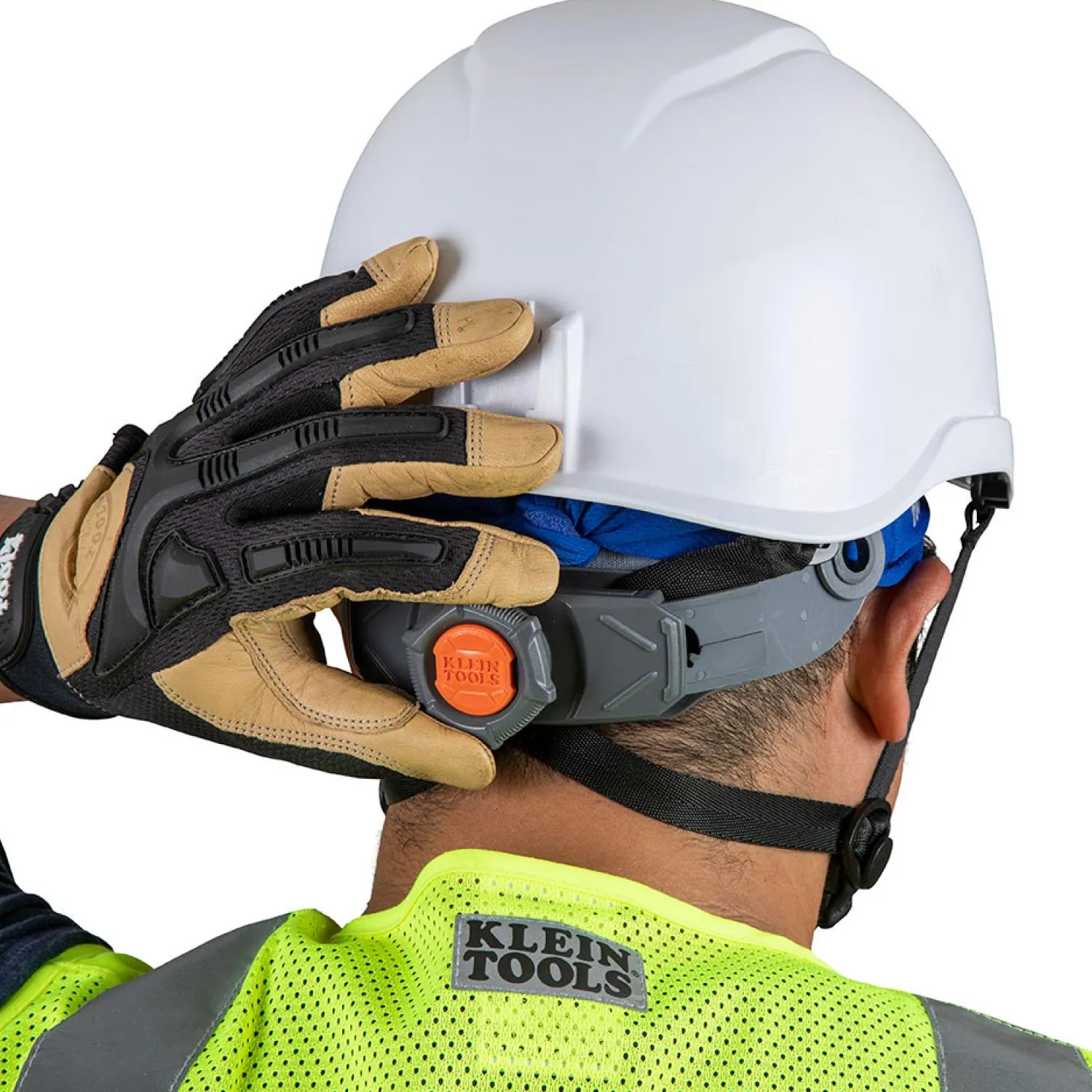 Klein Tools 60526 Safety Helmet, Type-2, Vented Class C, with Rechargeable Headlamp