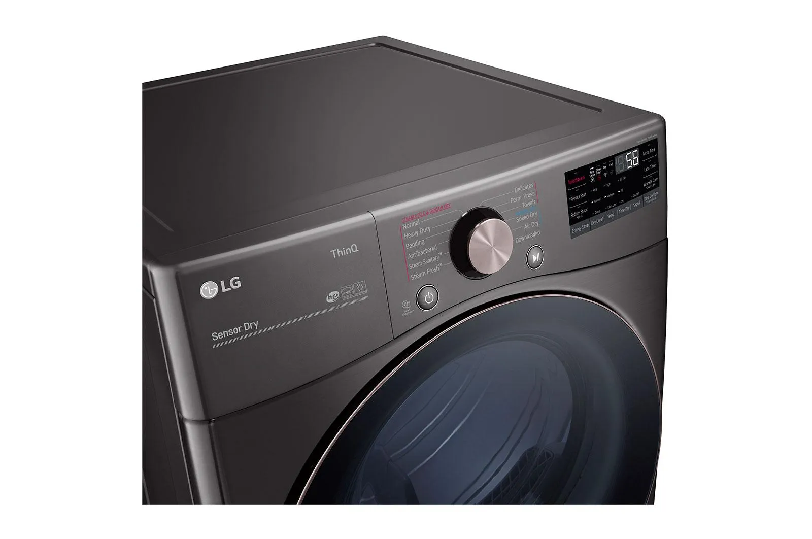 Lg DLEX4000B 7.4 cu. ft. Ultra Large Capacity Smart wi-fi Enabled Front Load Electric Dryer with TurboSteam™ and Built-In Intelligence