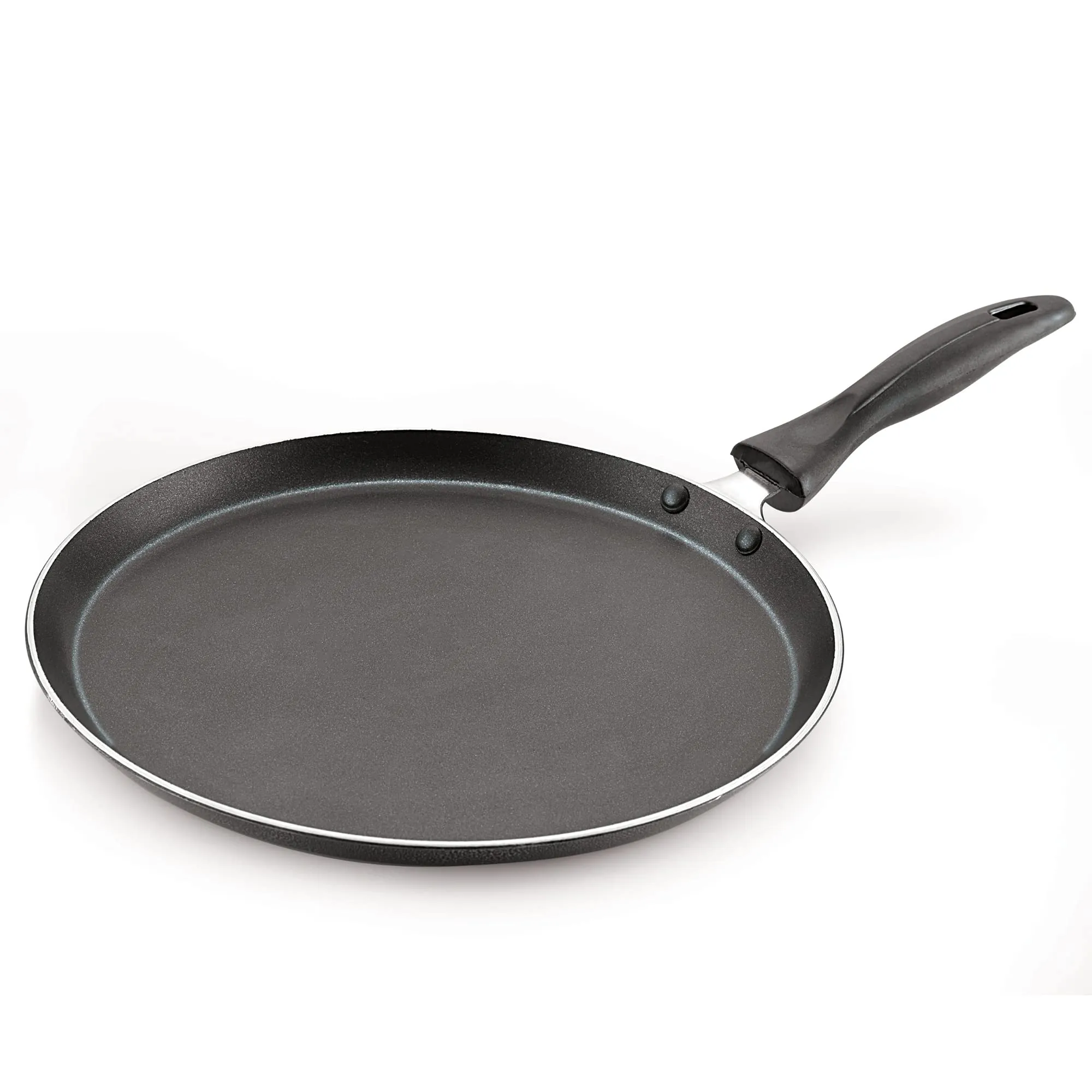 Magnus Optima Non-Stick Aluminum Dosa/Roti Tawa, Gas Stove Compatible,260 mm, 3 mm Thickness, (Grey & Black)