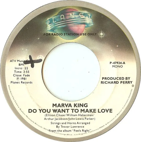 Marva King - Do You Want To Make Love (7", Single, Promo) (VG)