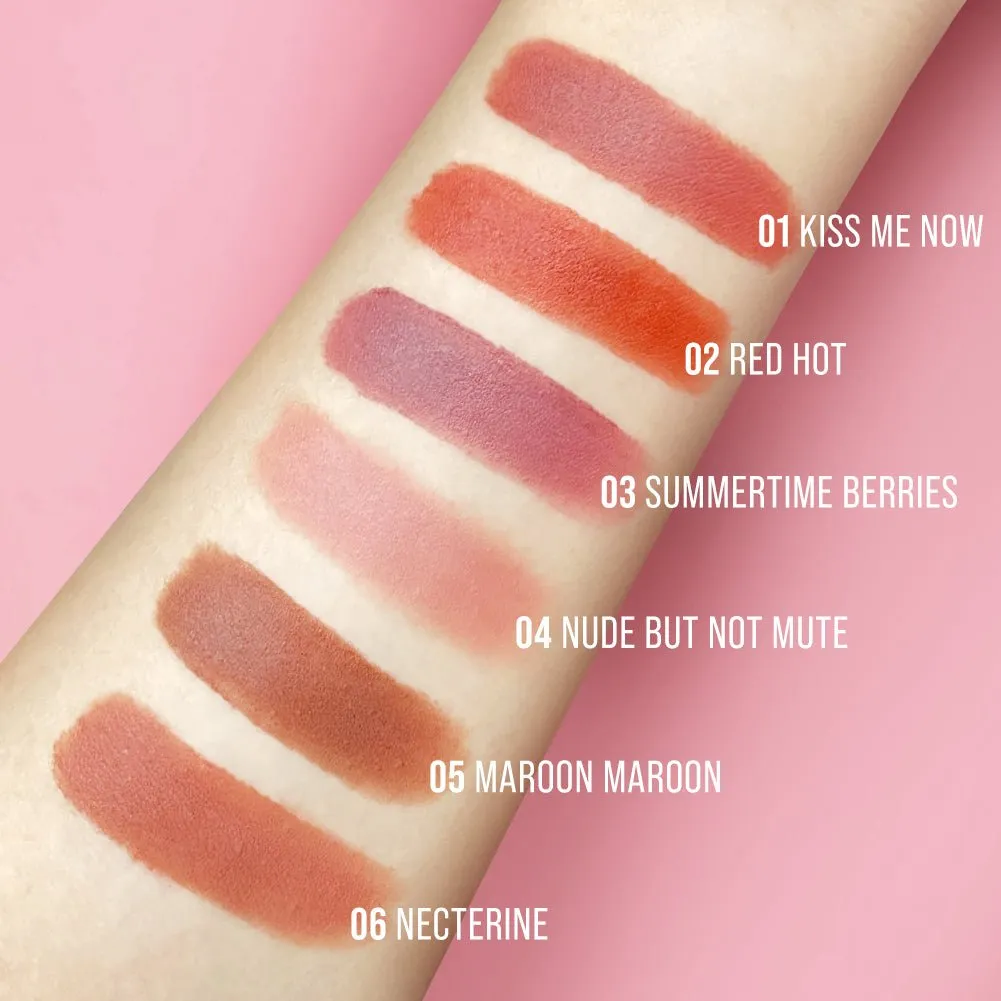 Matte Lip Stains - 01 Kiss Me Now