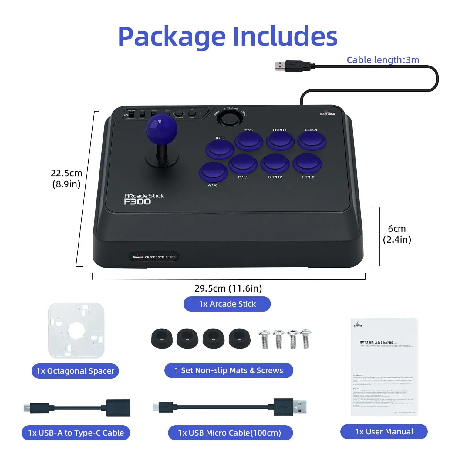 Mayflash Arcade Fightstick Joystick F300