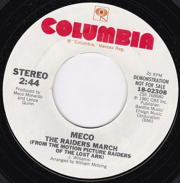 Meco Monardo - The Raiders March (7", Promo) (NM or M-)