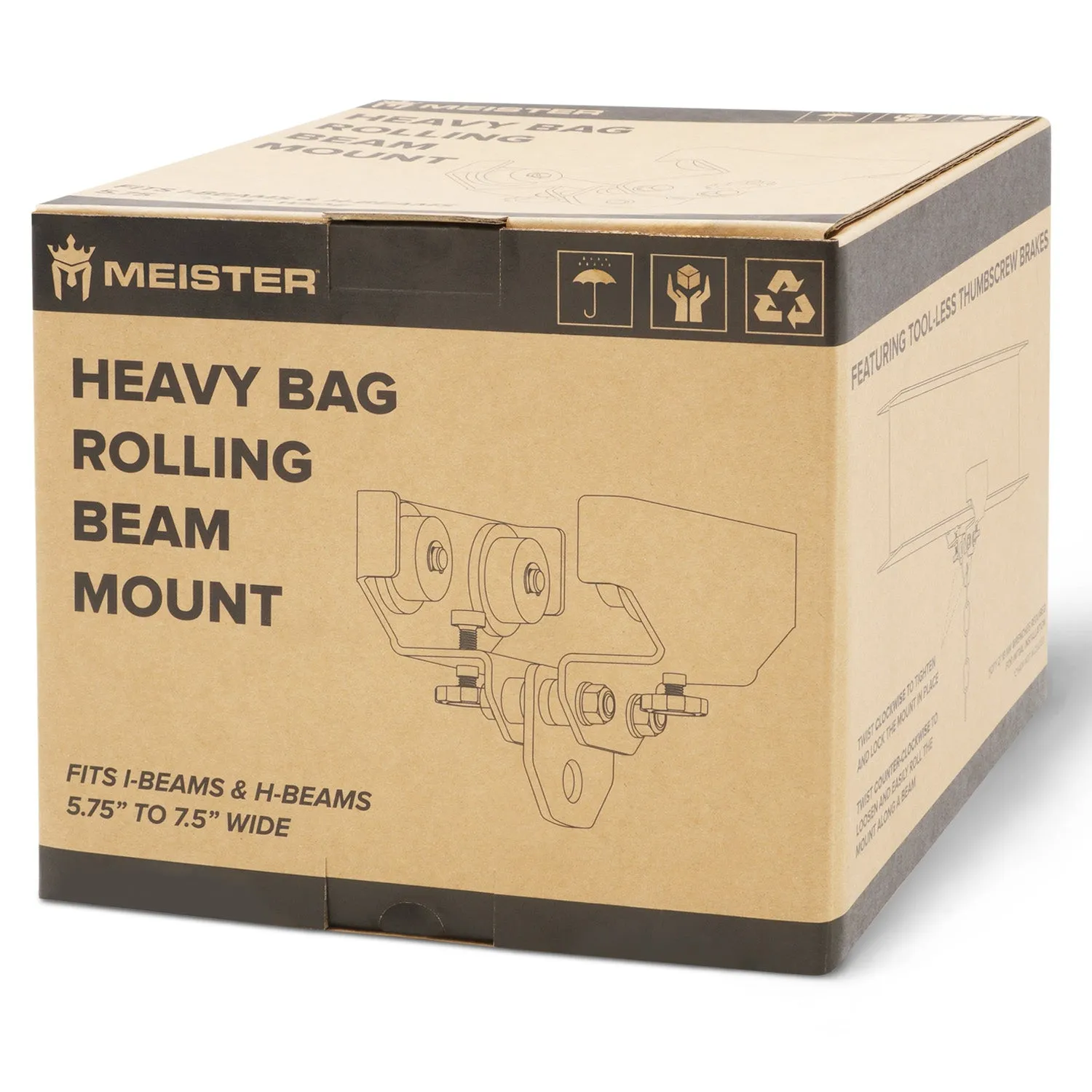 Meister Heavy Bag Rolling Beam Mount for I-Beams & H-Beams