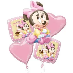 Minnie 1st Birthday Balloon Bouquet