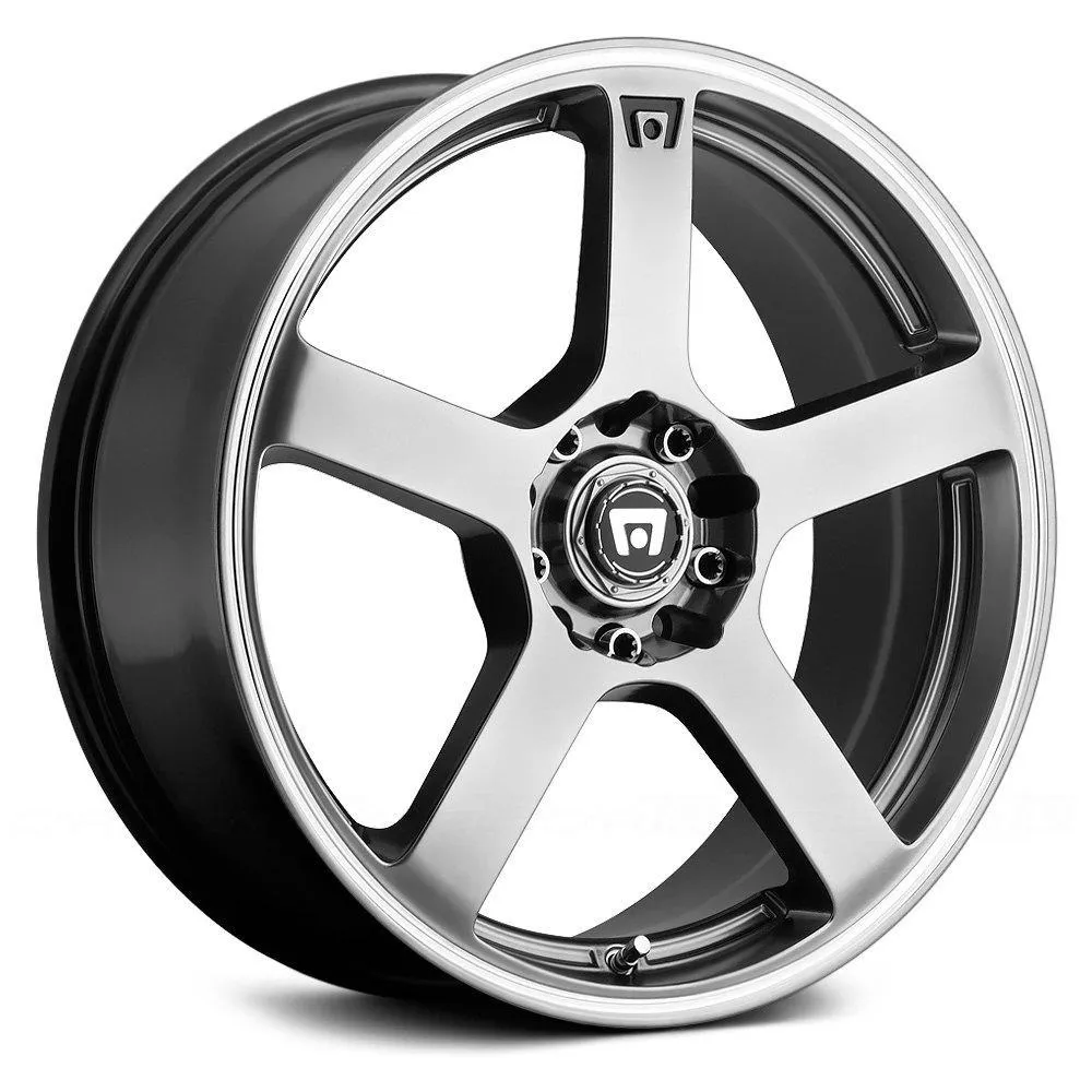 Motegi Racing MR116 Wheels (17x7 5x100  40) Gloss Black / Silver / Matte Black w/ Red Racing Stripe