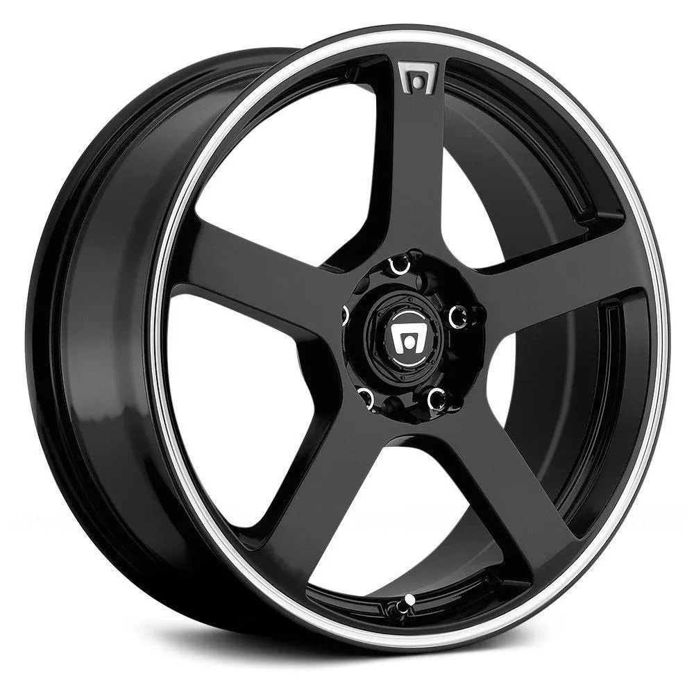 Motegi Racing MR116 Wheels (17x7 5x100  40) Gloss Black / Silver / Matte Black w/ Red Racing Stripe