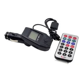 MP3 FM Transmitter With Mobile Charger - Black