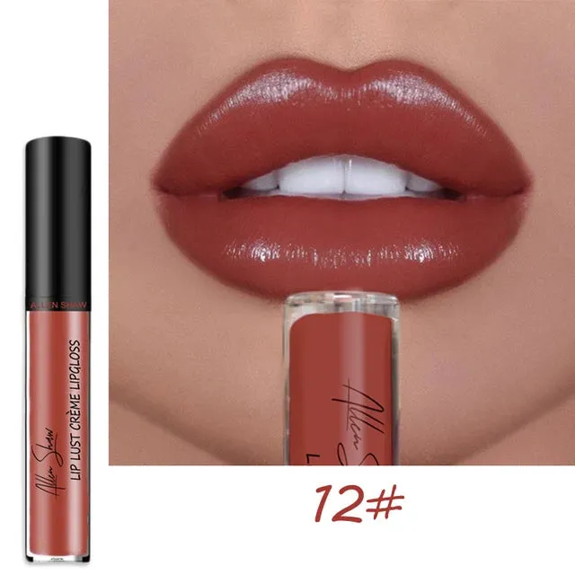 Nude Shiny Liquid Lip Glaze Matte Glitter Shimmer Moisturizing Lip Gloss Long-lasting Lipstick