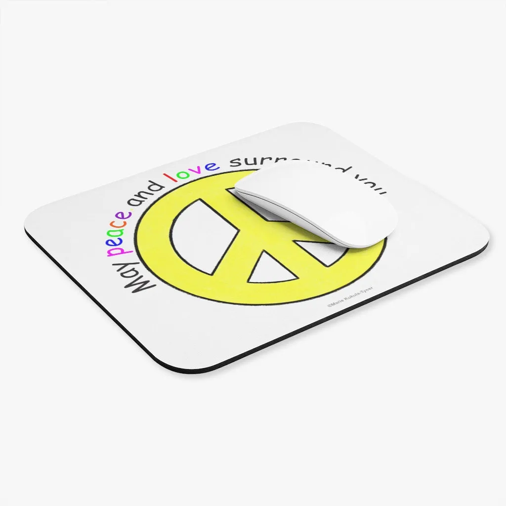 Peace Sign Mouse Pad, Inspirational Mouse Pads, Gifts for Kids Teens Adults