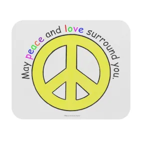 Peace Sign Mouse Pad, Inspirational Mouse Pads, Gifts for Kids Teens Adults