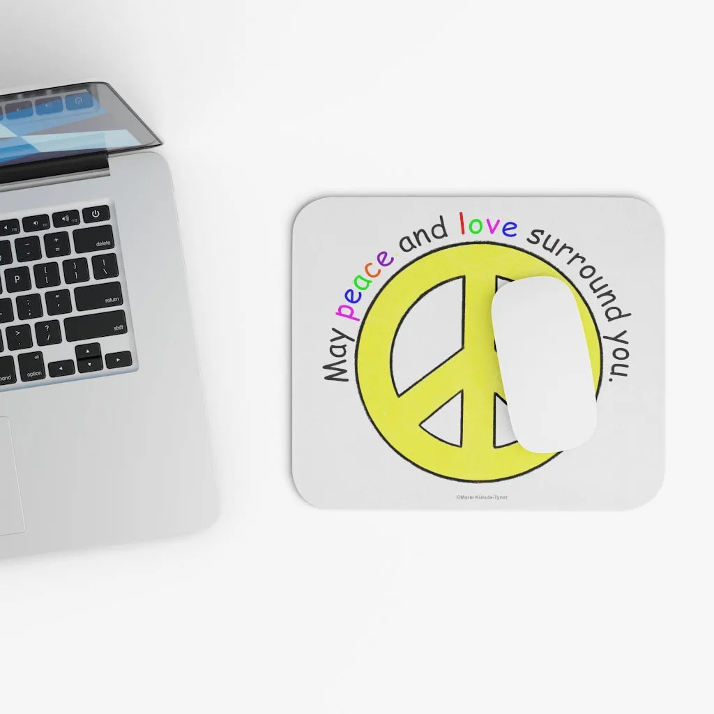 Peace Sign Mouse Pad, Inspirational Mouse Pads, Gifts for Kids Teens Adults