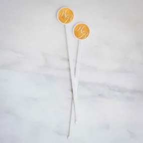 Personalized Circle Wedding Stir Sticks