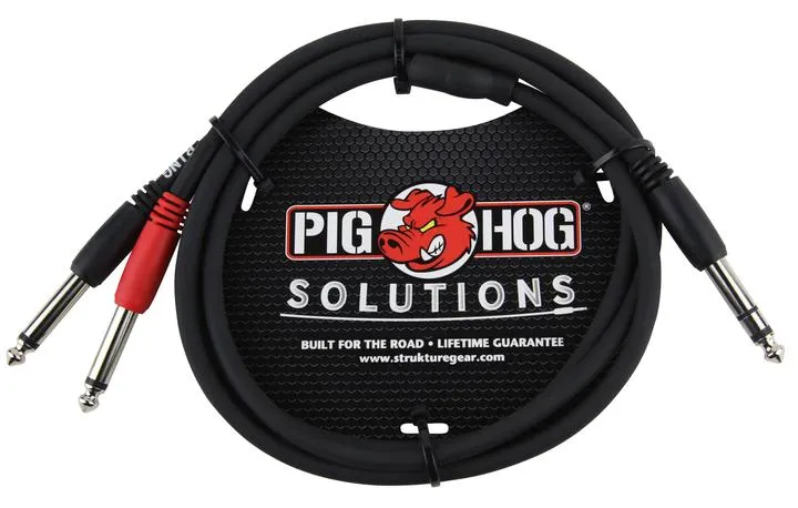 PIG HOG SOLUTIONS PYIC03 - 3FT TRS(M)-DUAL 1/4" INSERT CABLE