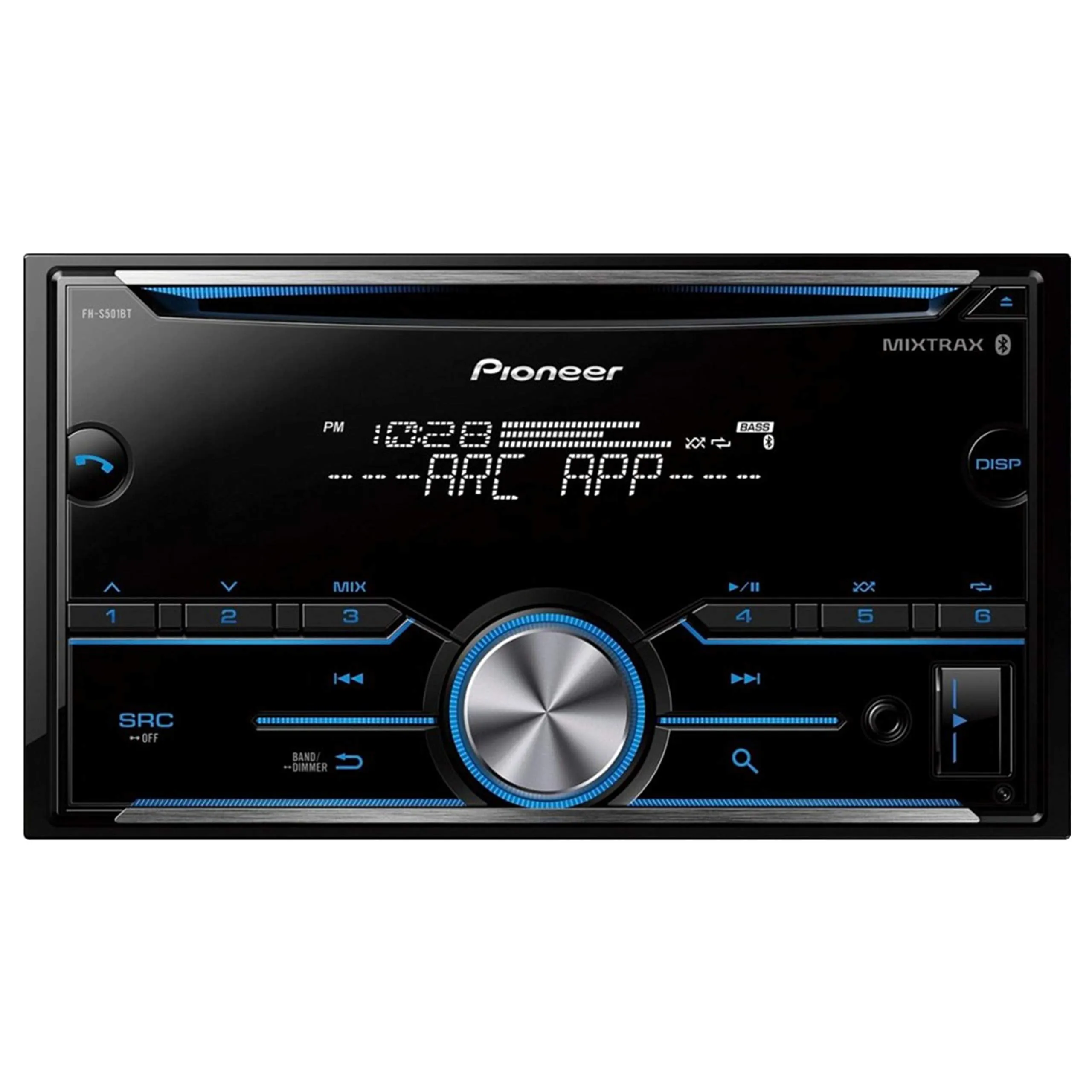 Pioneer FH-S501BT Double DIN CD Receiver with Improved Pioneer ARC App Compatibility, MIXTRAX, Built-in Bluetooth FHS501BT