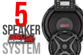 POLARIS RZR XP 1000 COMPLETE SSV WORKS 5 SPEAKER PLUG-AND-PLAY SYSTEM