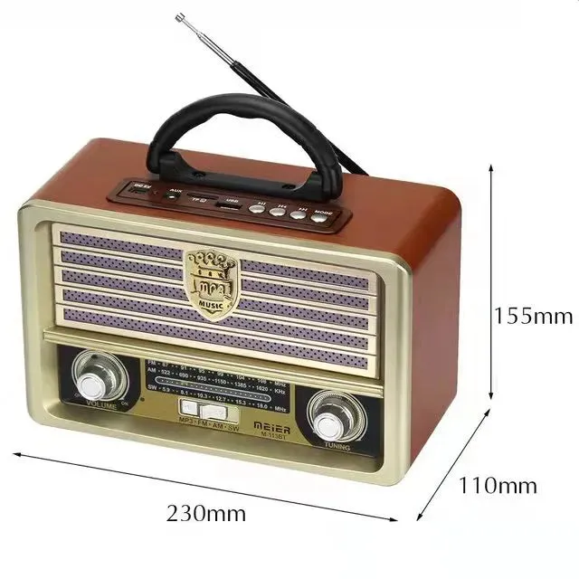 Portable Retro Bluetooth AM/FM Radio