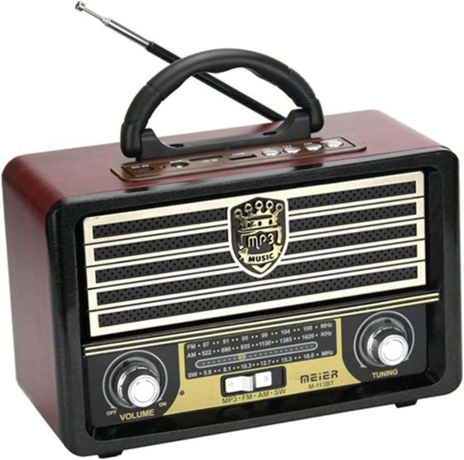 Portable Retro Bluetooth AM/FM Radio