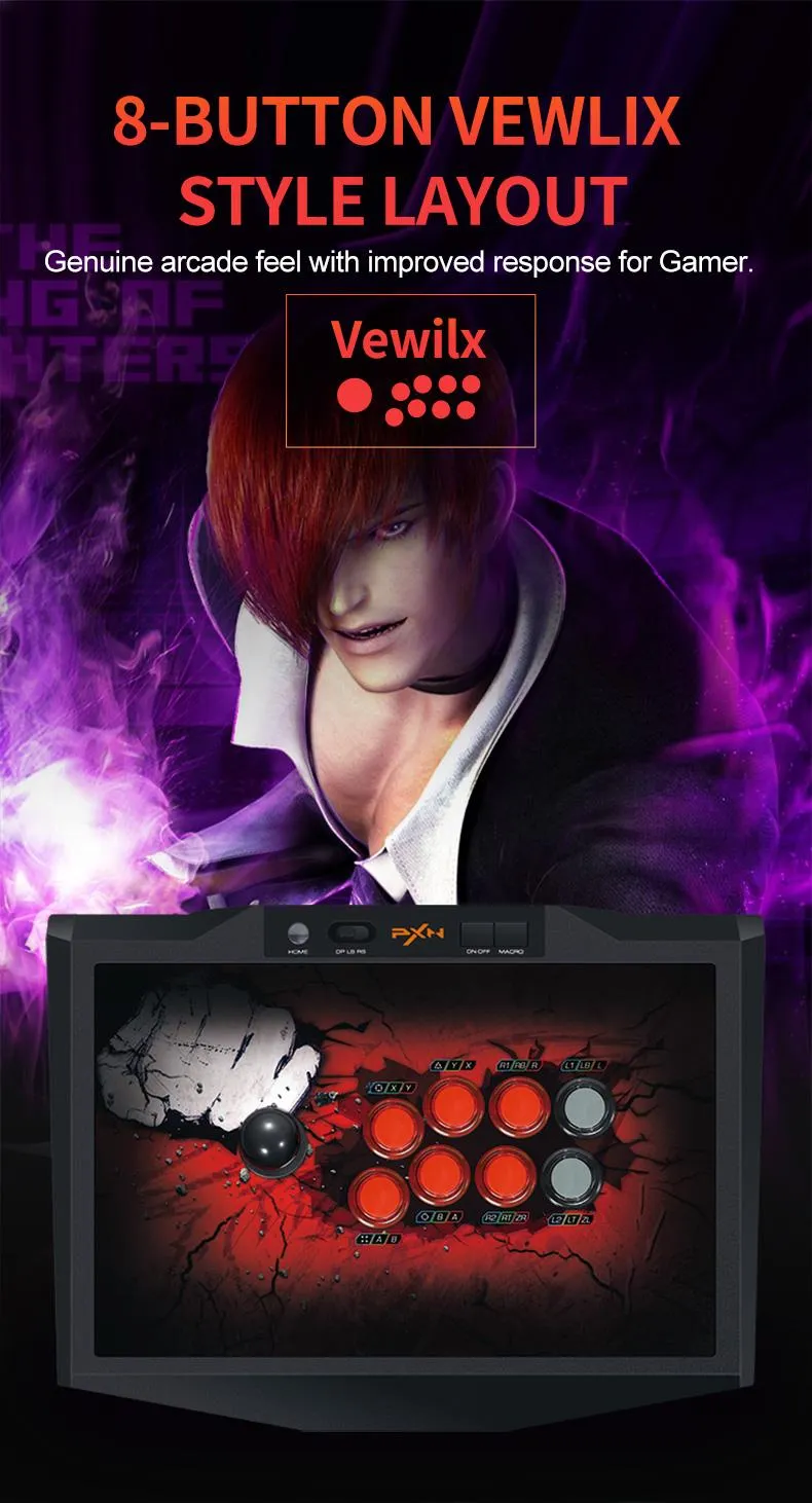 PXN X9 Premium Arcade Fighting Stick with Sanwa Buttons