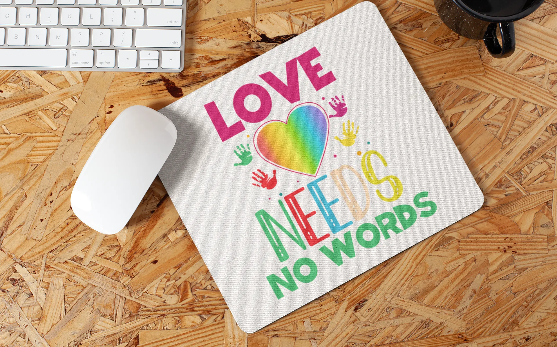 "LOVE Needs No Words" Mouse Pads