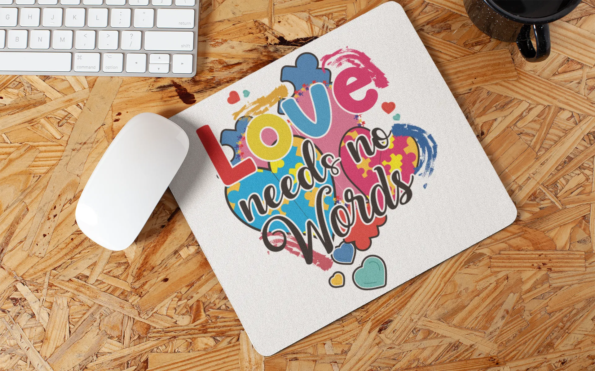 "LOVE Needs No Words" Mouse Pads