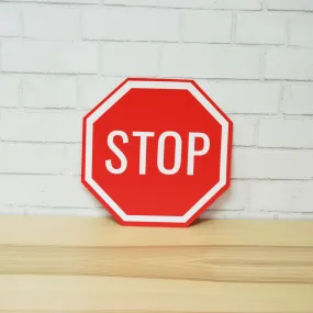 Race Car Party Stop Sign