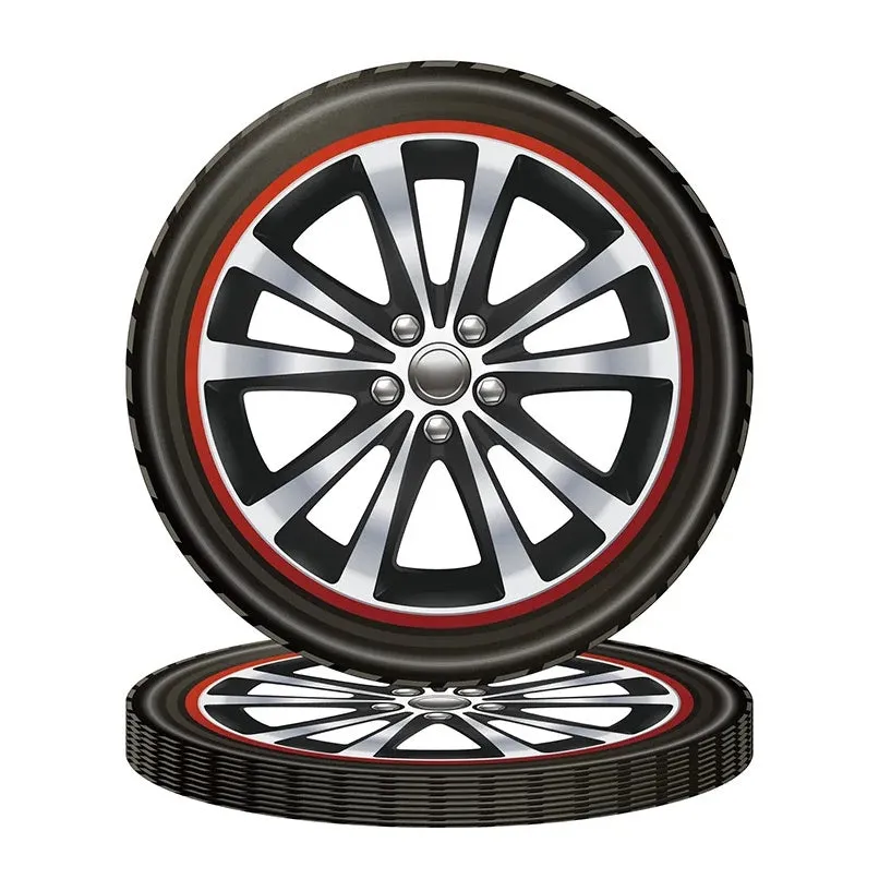 Race Car Wheel Plates - Lunch 8 Pkt