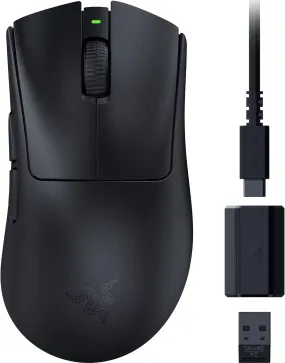 Razer DeathAdder V3 HyperSpeed 超輕量無線人體工學電競滑鼠 送Razer Sphex V3 滑鼠墊 - Small