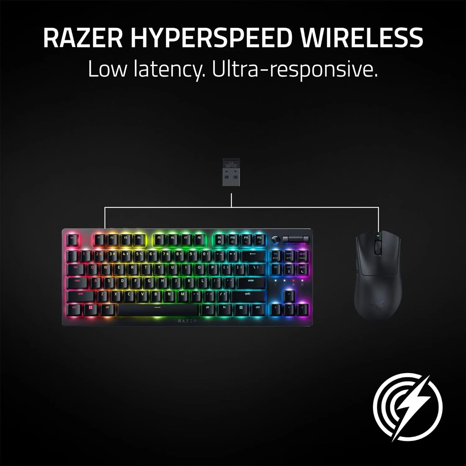 Razer DeathAdder V3 HyperSpeed 超輕量無線人體工學電競滑鼠 送Razer Sphex V3 滑鼠墊 - Small