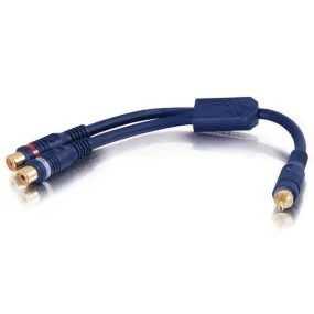 RCA Mono Male RCA to Two Female Stereo Adapter Y Cable - 6" - EACH