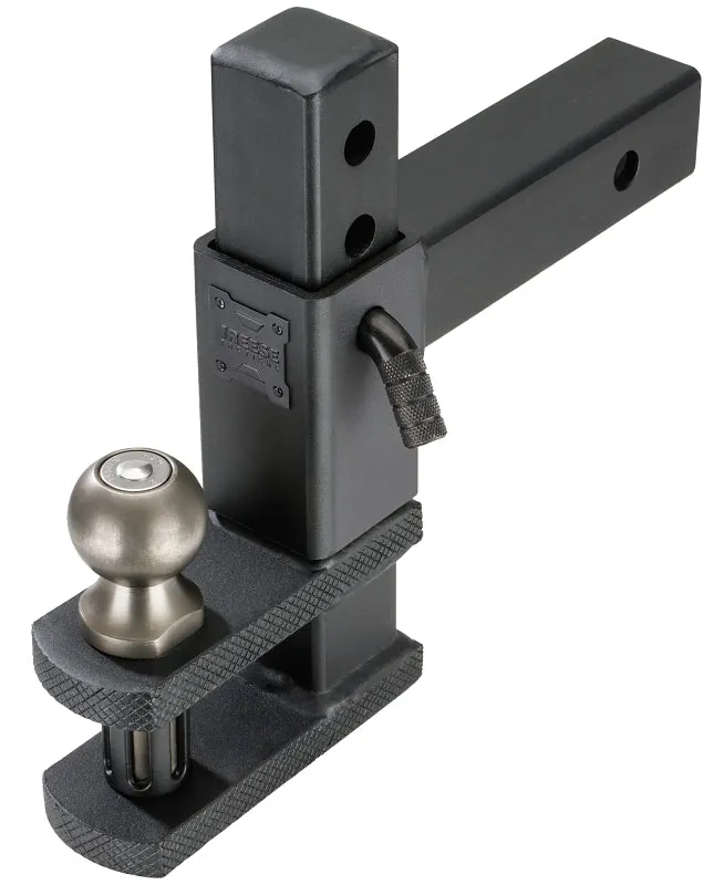 Reese Towpower Tactical 7089444 Adjustable Ball Mount with Clevis, 2 in, 2-5/16 in Dia Hitch Ball, Steel, Matte/Pewter :EA: QUANTITY: 1