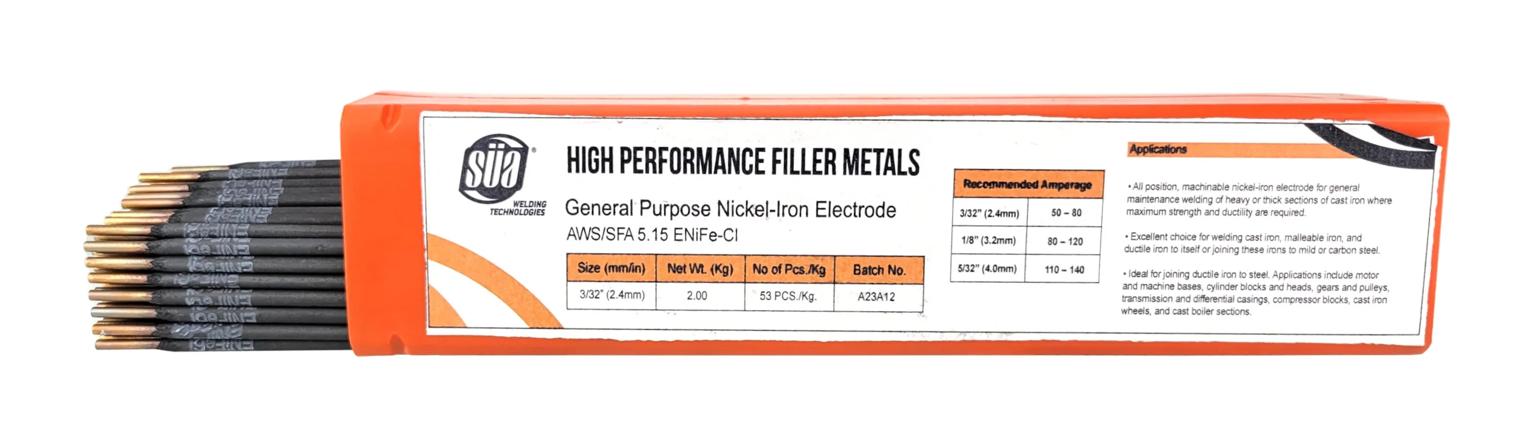 SÜA® - ENiFeCl - 55% Nickel/Cast Iron Welding Electrode