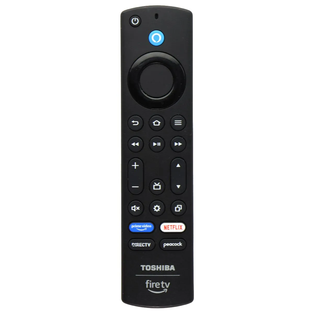 Toshiba FireTV Remote with Prime Video, Netflix, DirecTV, & Peacock Buttons