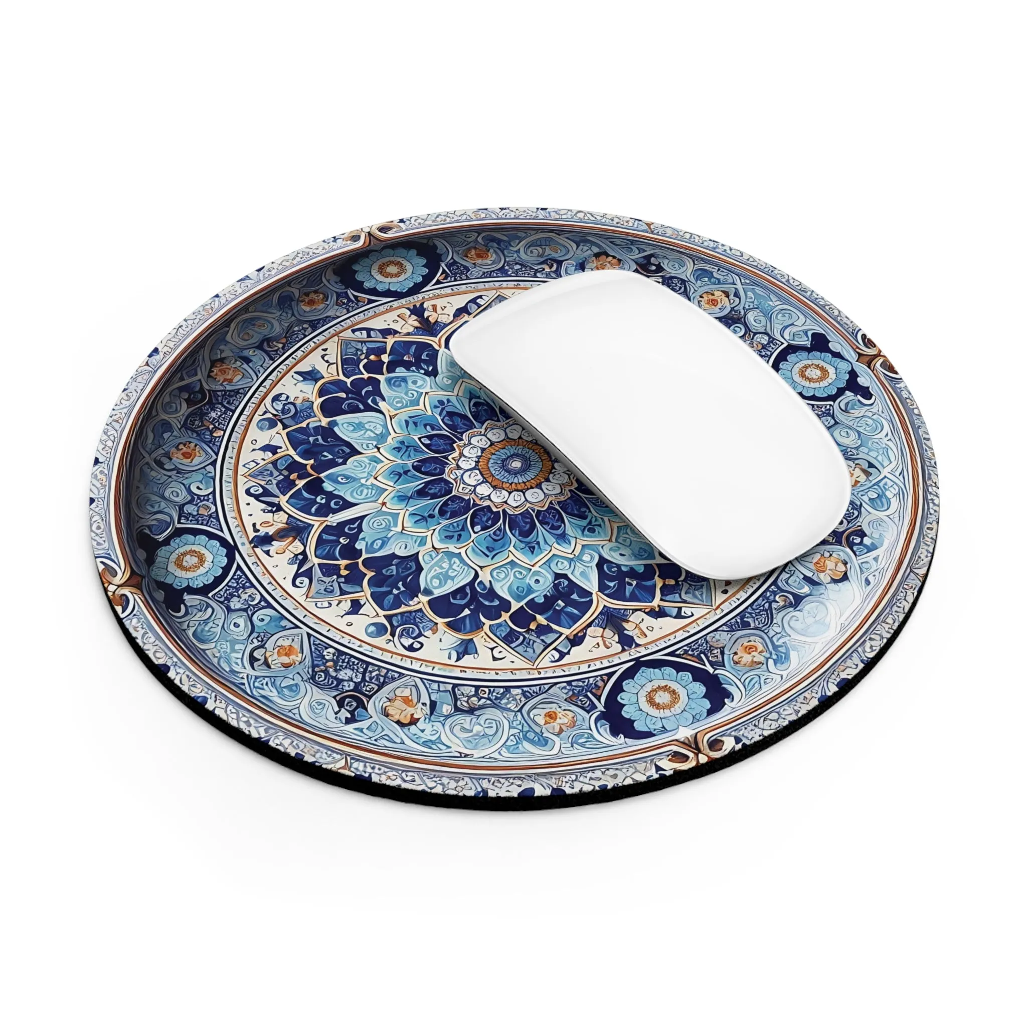 Traditional tile art with plate effect Mouse Pad