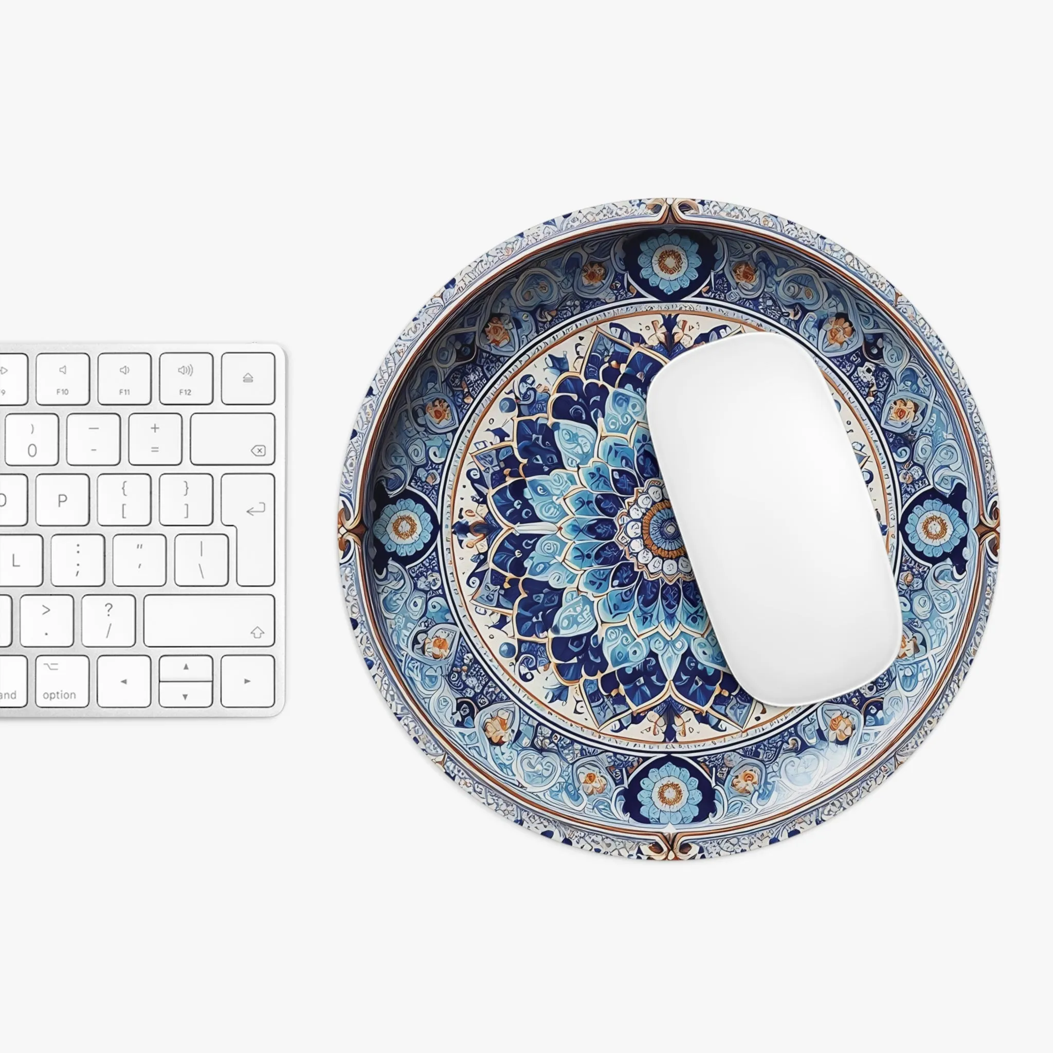 Traditional tile art with plate effect Mouse Pad