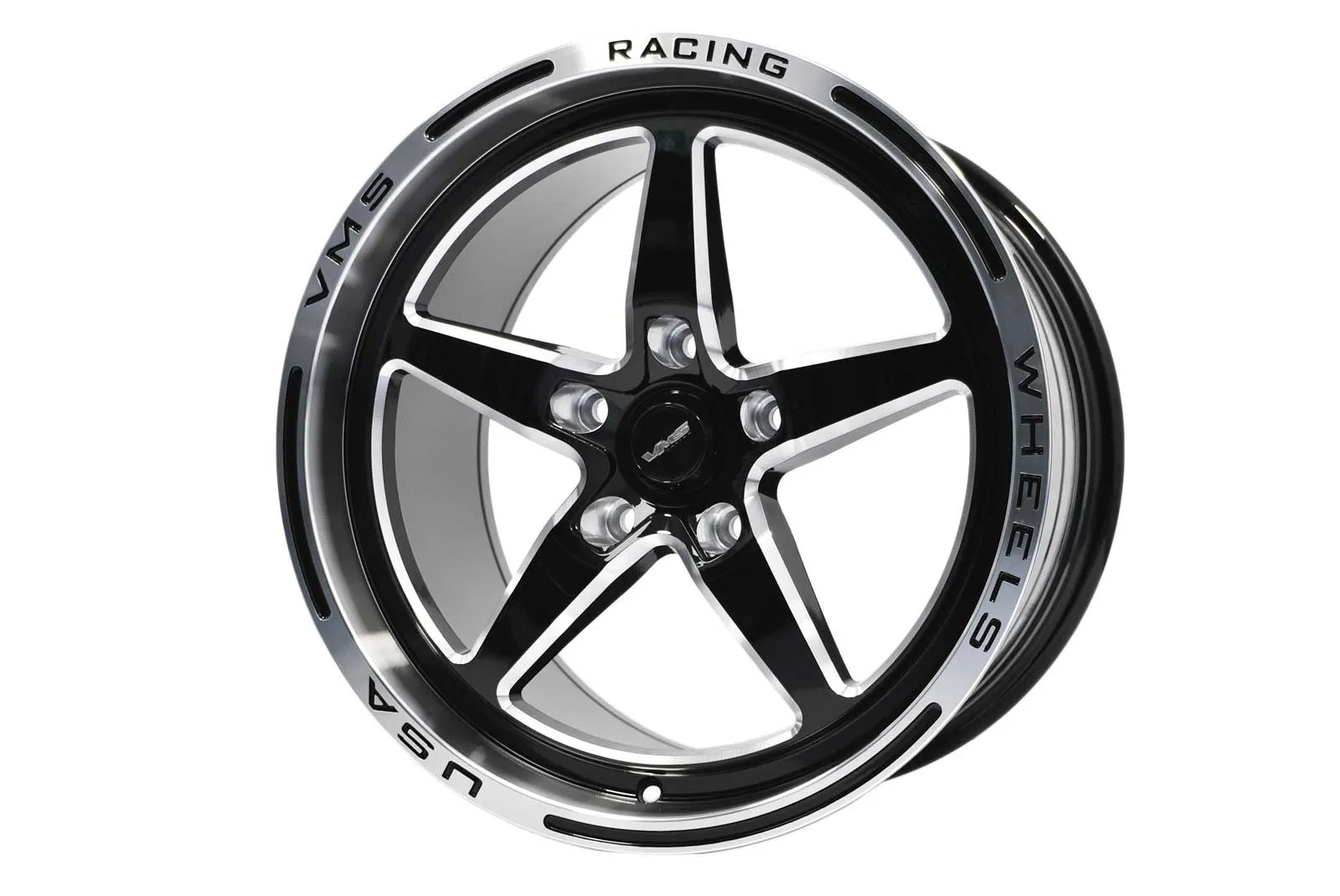 VMS Wheels Star 17x10 5x115  30 Offset Black Milling Finish - VWST031