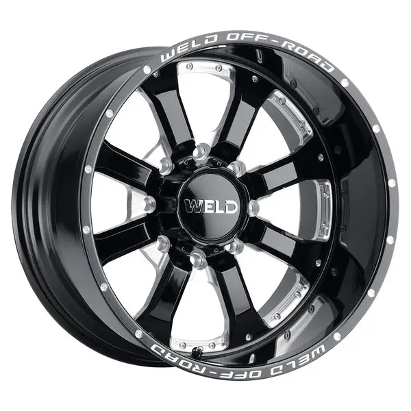 WELD RACING GRANADA EIGHT GLOSS BLACK 20X10 8X165.1 set of 4 - W12500082476