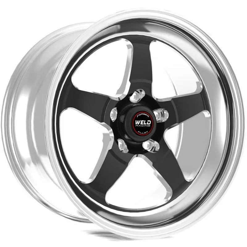 Weld S71 15x10.33 / 5x120mm BP / 8.5in BS / 76mm Offset Black Wheel (Low Pad) - Non-Beadlock