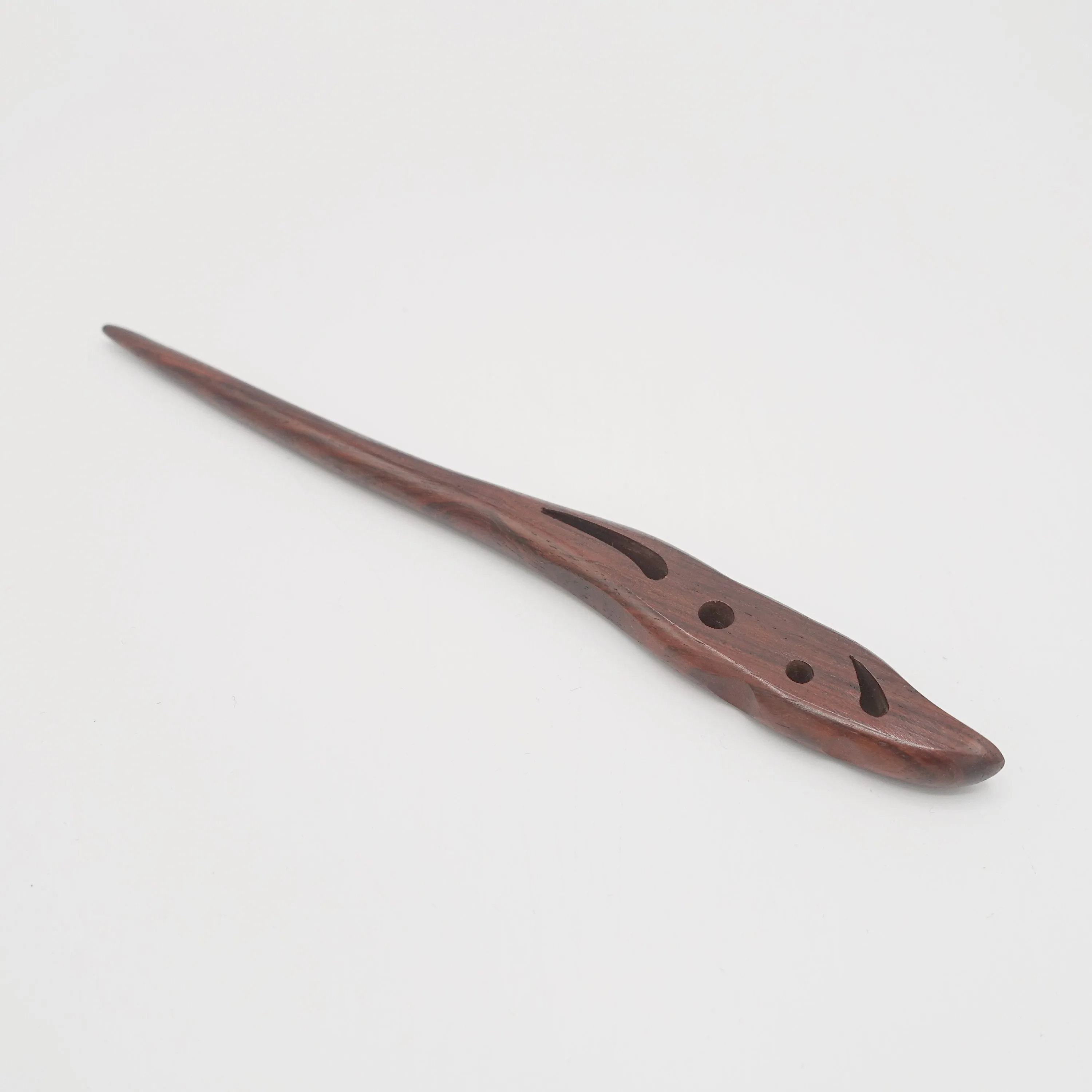 wood carved motif hair stick