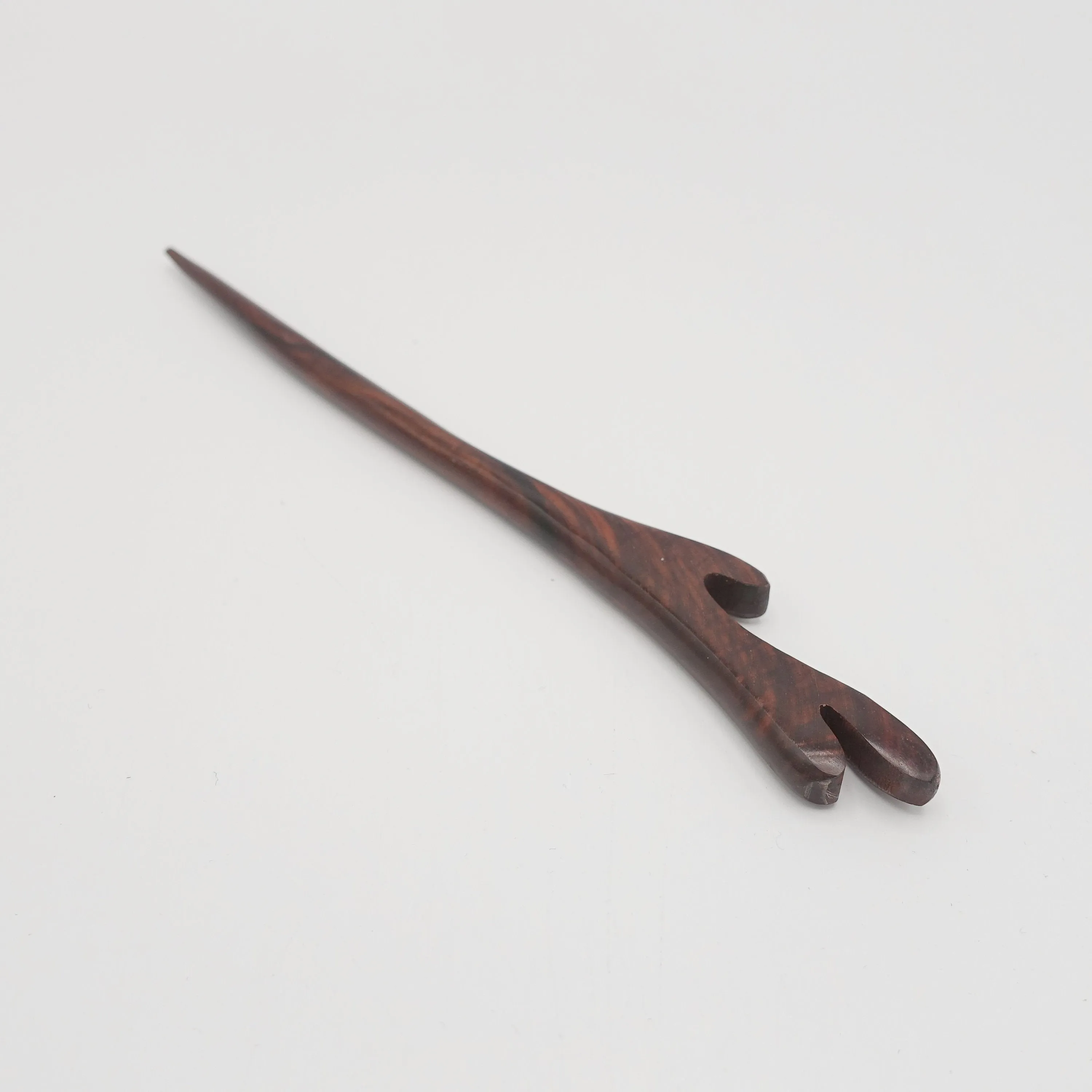 wood carved motif hair stick