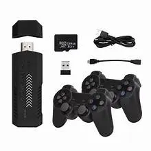 X2 64GB PLUS RETRO 3D 32000  VIDEO GAMES 4K HD OUTPUT GAME STICK WITH 2 WIRELESS CONTROLLERS